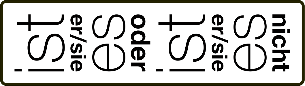 Ist sie/er es oder ist sie/er es nicht?